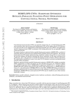 Hobflops Cnns: Hardware Optimized Bitslice-Parallel Floating-Point