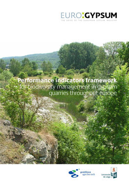 Performance Indicators Framework for Biodiversity Management In