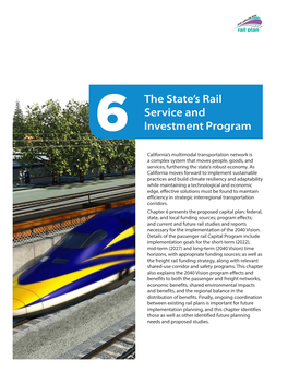 CSRP Chapter 6-The State's Rail Service and Investment Program