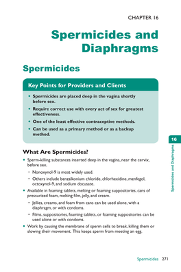 Spermicides and Diaphragms