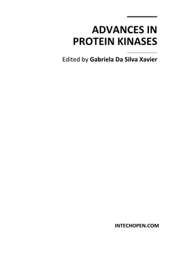 Advances in Protein Kinases