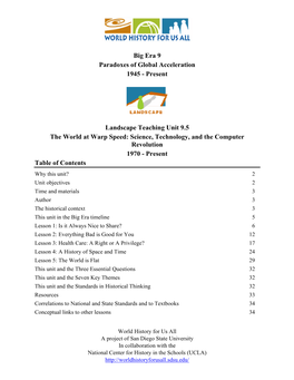 Big Era 9 Paradoxes of Global Acceleration 1945 - Present