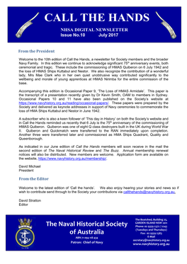 CALL the HANDS NHSA DIGITAL NEWSLETTER Issue No.10 July 2017