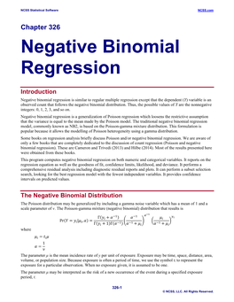 Negative Binomial Regression