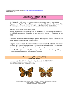 341 Genus Issoria Huebner