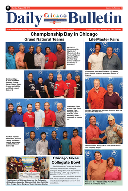 Championship Day in Chicago Grand National Teams Life Master Pairs