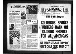 Columbus Sports Backing Negroes for All-Americas