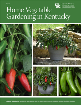 ID-128: Home Vegetable Gardening in Kentucky, 2021