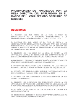 Pronunciam XXXIII Perordin PARLANDINO