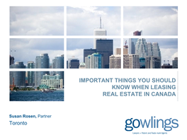 Important Things You Should Know When Leasing Real Estate in Canada
