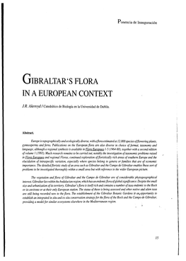 Ljibraltar's Flora in a European Context