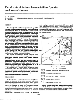 Fluvial Origin of the Lower Proterozoic Sioux Quartzite, Southwestern Minnesota