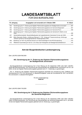 Landesamtsblatt Für Das Burgenland