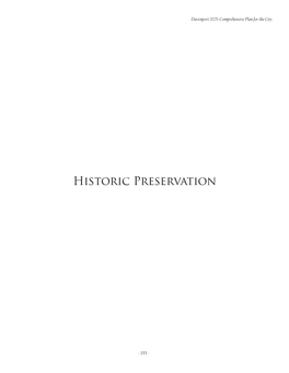 Historic Preservation