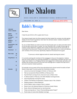 February 2012 Newsletter Part 2