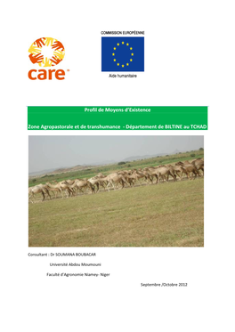 Profil De Moyens D'existence Zone Agropastorale Et De Transhumance