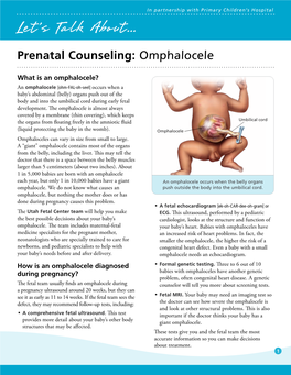 Prenatal Counseling: Omphalocele