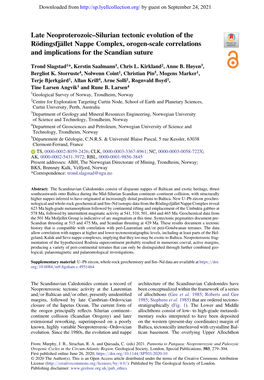 Viewers Deta Gasser and Fer- Ing Sinistral Shear, the Collision May Have Become Nando Corfu Provided Insightful Comments and Construc- More Orthogonal (Soper Et Al