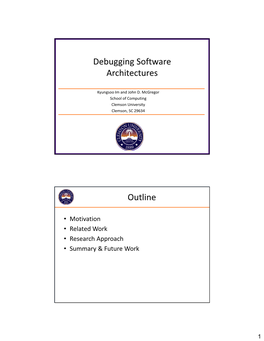 Debugging Software Architectures (SATURN 2008)