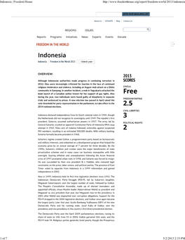 Indonesia | Freedom House