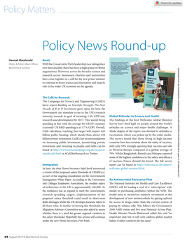 Policy News Round-Up