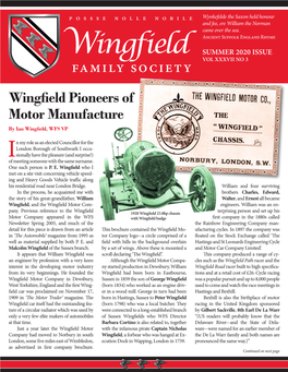 Wingfield Pioneers of Motor Manufacture by Ian Wingfield, WFS VP