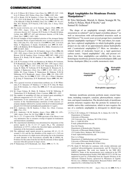 Rigid Amphiphiles for Membrane Protein Manipulation