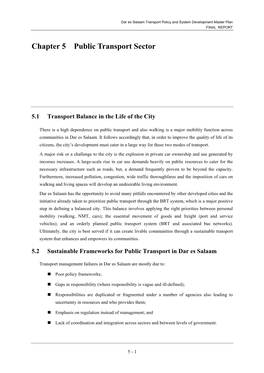 Chapter 5 Public Transport Sector