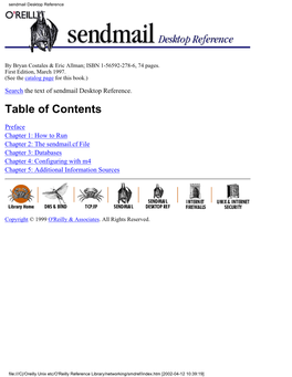 Sendmail Desktop Reference Bryan Costales & Eric Allman