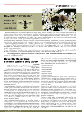 Hoverfly Newsletter