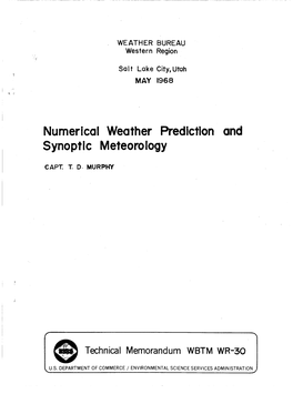 Numerical Weather Prediction and Synoptic Meteorology