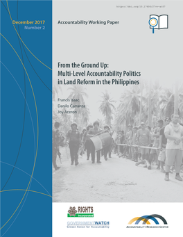 From the Ground Up: Multi-Level Accountability Politics in Land Reform in the Philippines