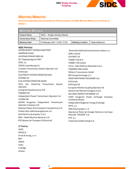 Meeting Minutes Supporting Information for Interested Parties Reading the Idsc Meeting Minutes to Be Found in Annex 1