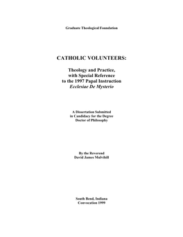 Catholic Volunteers
