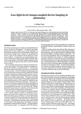 Low-Light-Level Charge-Coupled Device Imaging in Astronomy