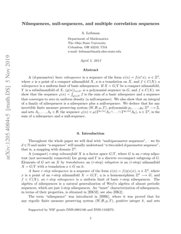 Nilsequences, Null-Sequences, and Multiple Correlation Sequences