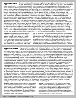 Hyponatremia Hypernatremia