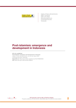 Post-Islamism: Emergence and Development in Indonesia