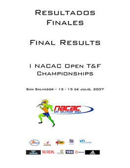 Resultados Finales Final Results