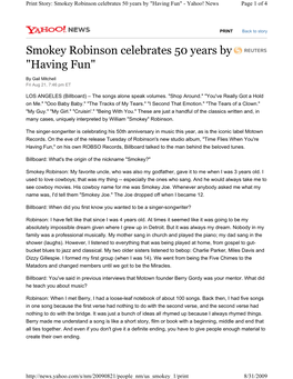 Smokey Robinson Celebrates 50 Years by 