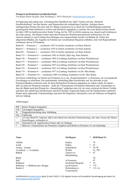 Pommern Im Deutschen Geschlechterbuch Von Klaus-Dieter Kreplin, Zum Nordhang 5, 58313 Herdecke, (Charly@Charly.Ping.De)