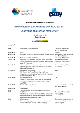 The Conference Programme