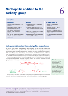 Nucleophilic Addition to the Carbonyl Group 6