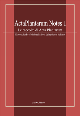 Actaplantarum Notes Aprile 2013.Pdf