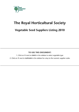 The Royal Horticultural Society