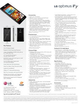 LG LG870 Specification