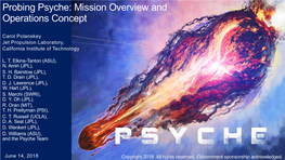Probing Psyche: Mission Overview and Operations Concept