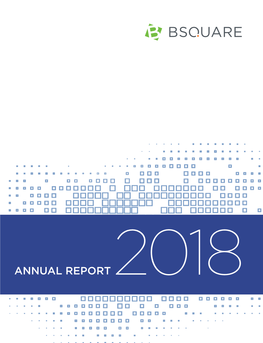 Bsquare Annual Report 2018