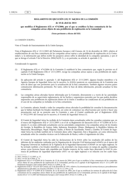 (UE) No 368/2014 DE LA COMISIÓN De 10 De Abril De 2014 Que