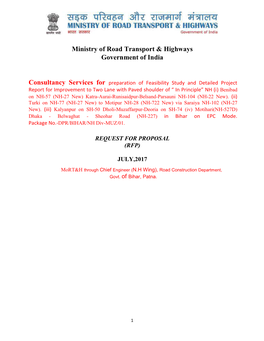 Ministry of Road Transport & Highways Government of India